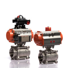 Actionneur pneumatique Full Bore 3PCS CF8M Stainless Steel Ball Valve